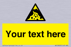 Custom Warning: Debris flow zone